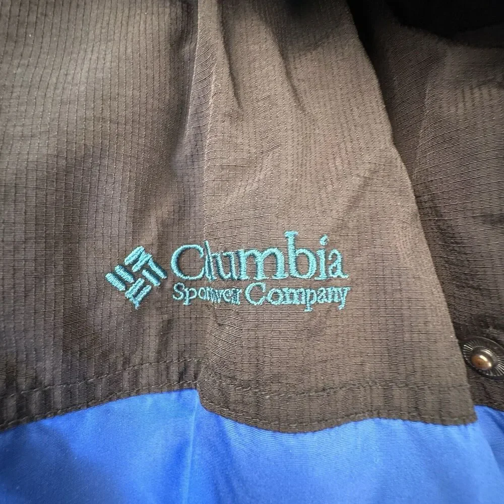 VTG COLUMBIA SPORTSWEAR Full Zip‎ & Snap Up Blue Snow Ski Jacket Men’s Size M